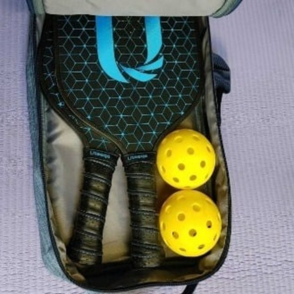 Pickleball Paddles Set of 2 - Graphite Surface with High Grit & Spin